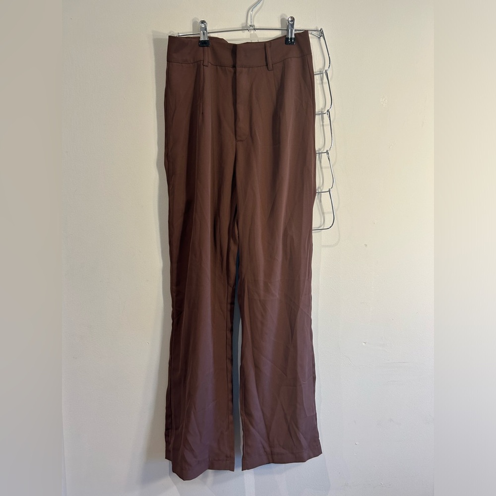 Brown Work Slacks - Wide Leg - Size 2